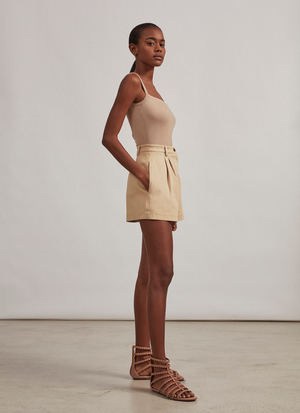 Sleeveless cashmere and silk bodysuit ALAÏA SANDY SLEEVELESS CASHMERE AND SILK BODYSUIT